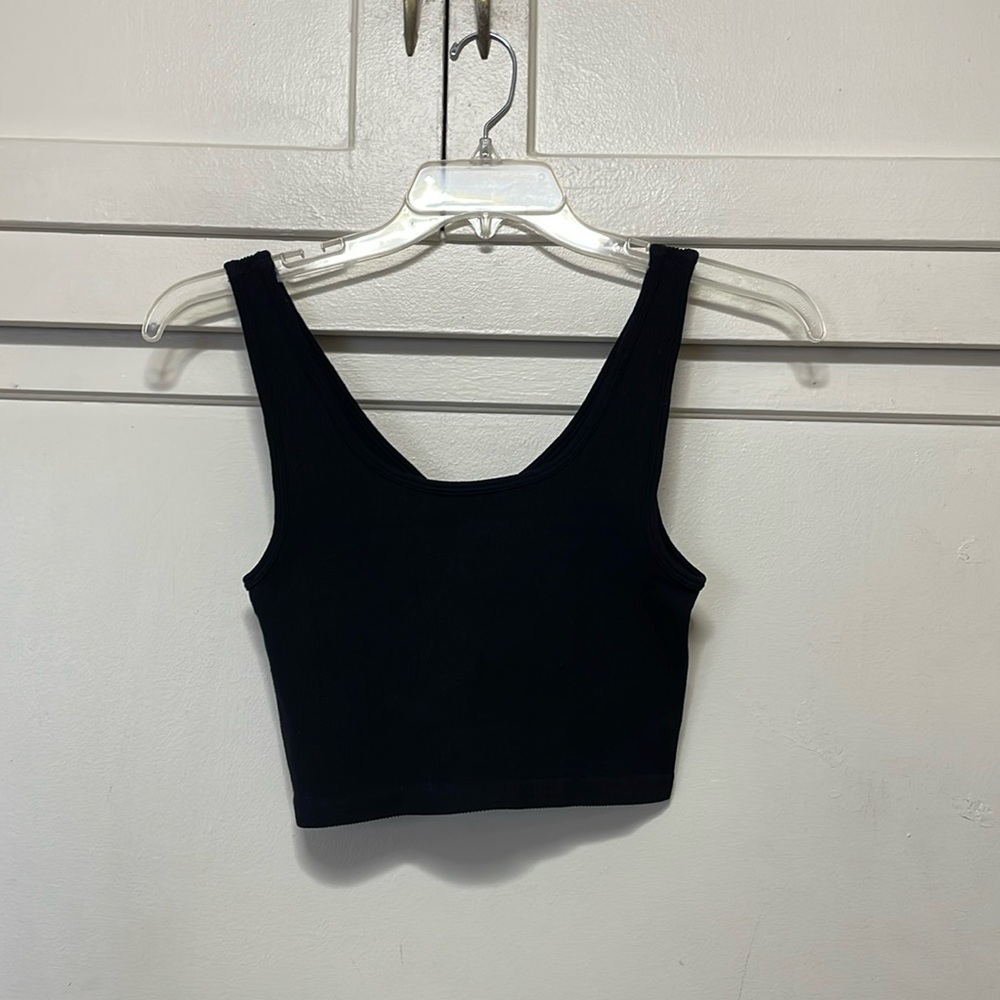 NWT Aéropostale Black Sleeveless Convertible Crop Top